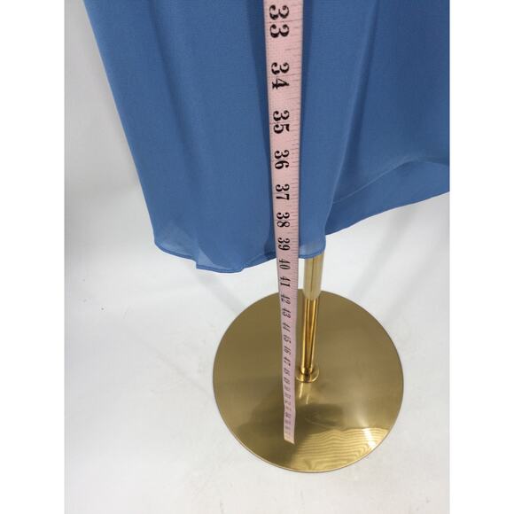 AW BRIDAL 14 1X plus blue bridesmaid mother of bride party faux wrap dress B90 - Picture 3 of 8